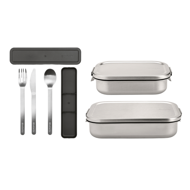 Pack Contenedores Almuerzo Acero Inoxidable