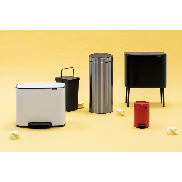 Basurero de pedal Bo, 36L, Blanco