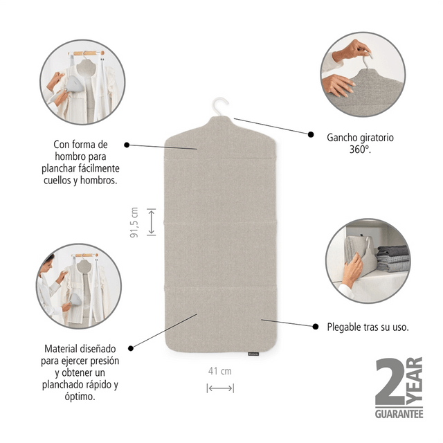 Tabla para planchado vapor plegable Grey
