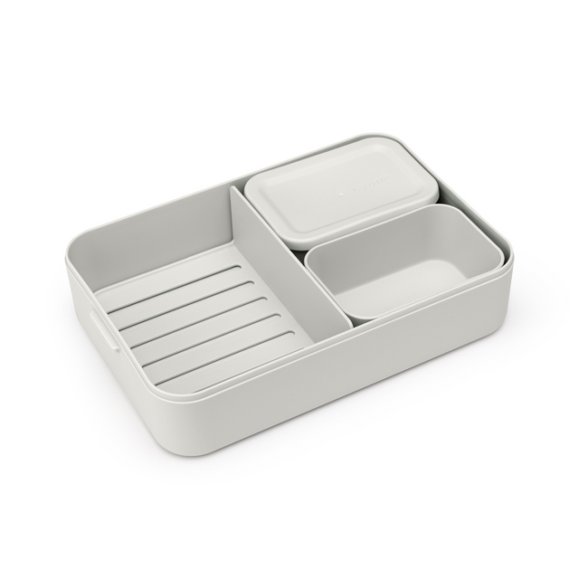 Contenedor para almuerzo Make & Take Bento Grande Light Grey