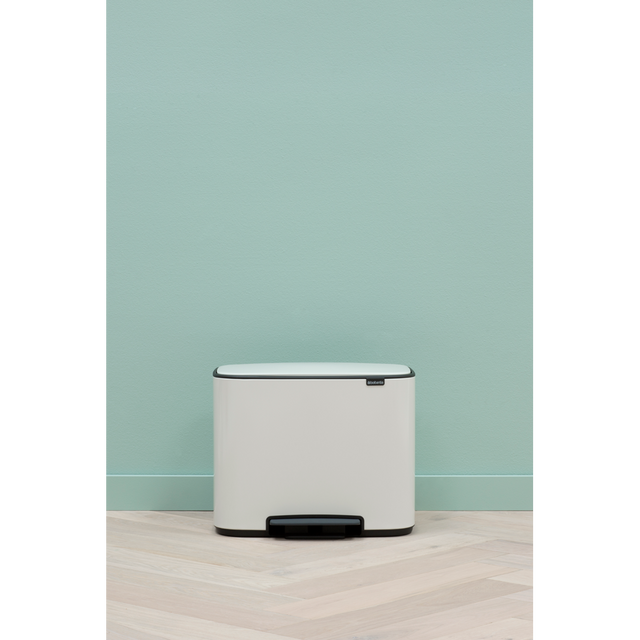 Basurero de pedal Bo, 36L, Blanco