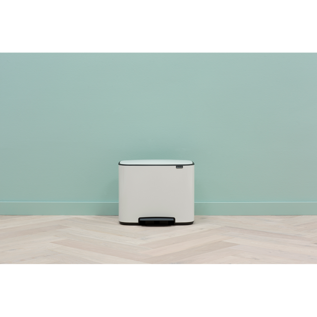 Basurero de pedal Bo, 36L, Blanco