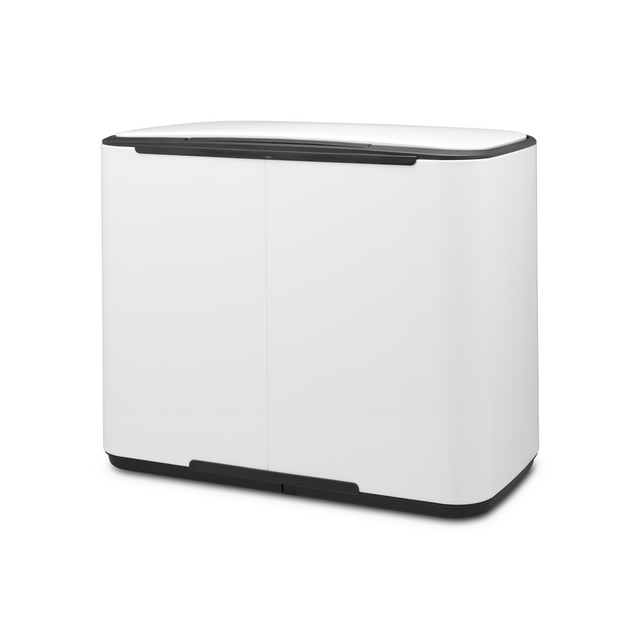 Basurero de pedal Bo, 36L, Blanco