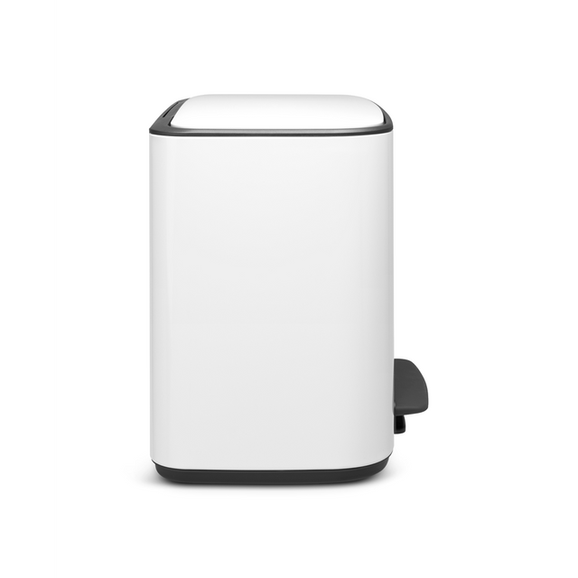 Basurero de pedal Bo, 36L, Blanco