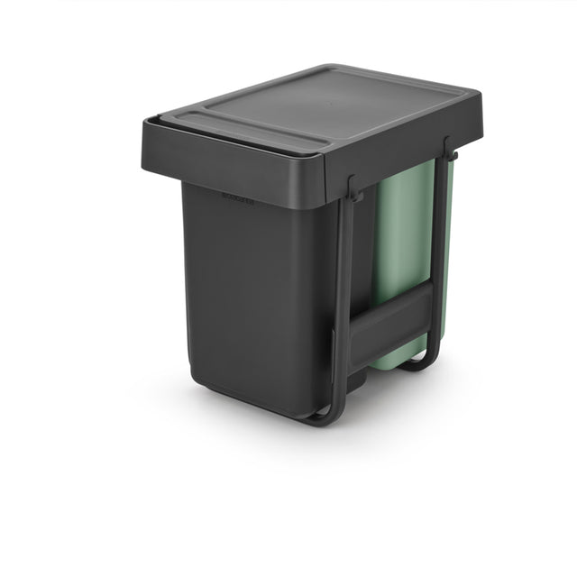 Basurero Sort & Go 2 x 15 Lt Dark Grey & Jade Green