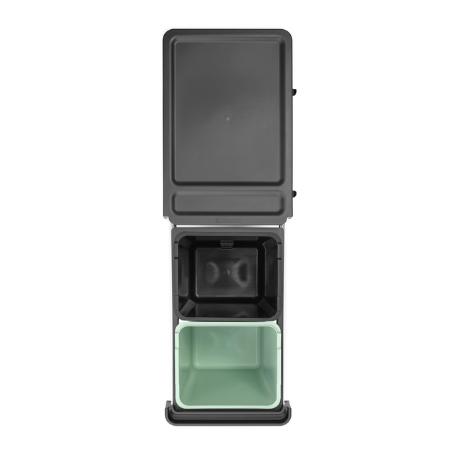 Basurero Sort & Go 2 x 15 Lt Dark Grey & Jade Green
