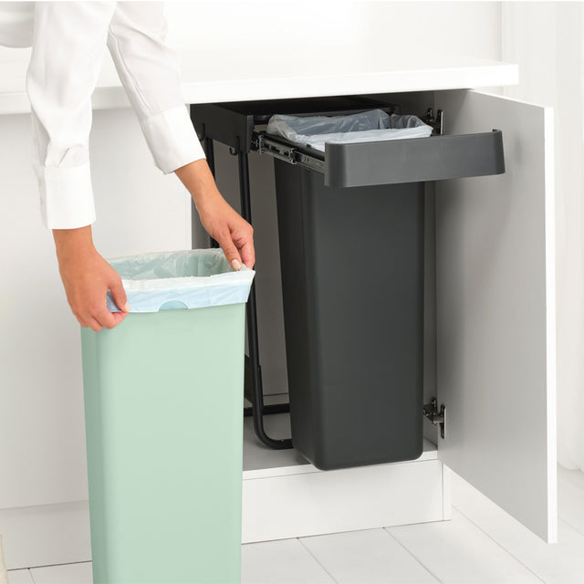 Basurero Sort & Go 2 x 30 Lt Dark Grey & Jade Green
