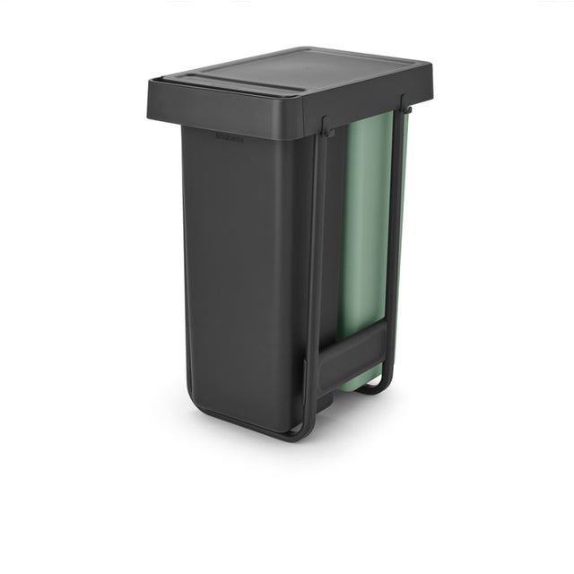 Basurero Sort & Go 2 x 30 Lt Dark Grey & Jade Green
