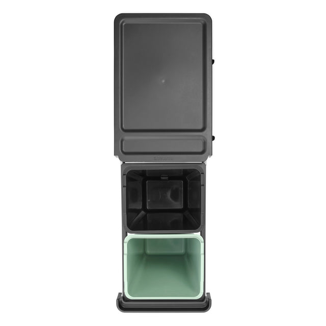 Basurero Sort & Go 2 x 30 Lt Dark Grey & Jade Green