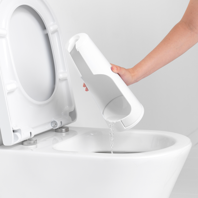 Escobilla de baño con soporte ReNew White
