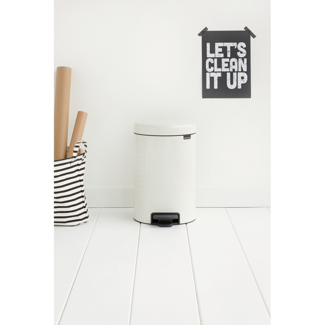 Basurero Pedal NewIcon 12 Lt White