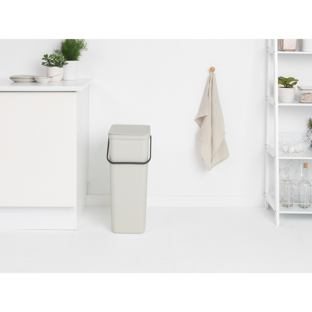 Basurero Reciclaje Sort & Go 40 Lt White