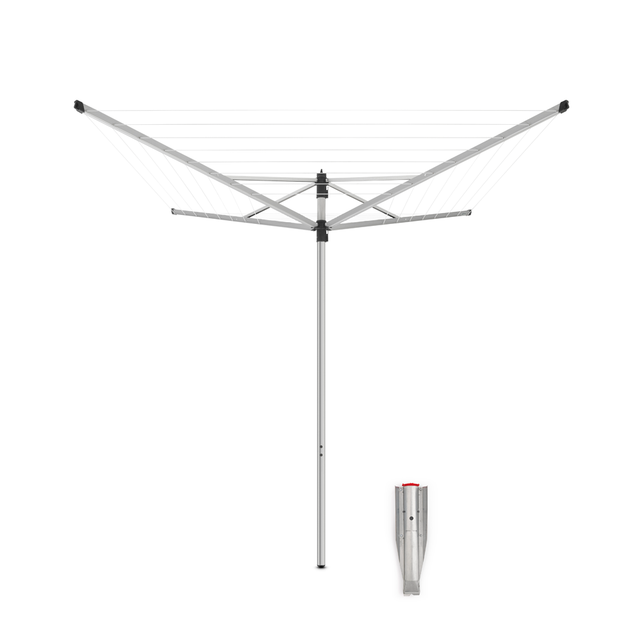Tendedero paraguas rotatorio Lift-O-Matic 40 Mt + soporte jardín Metallic Grey