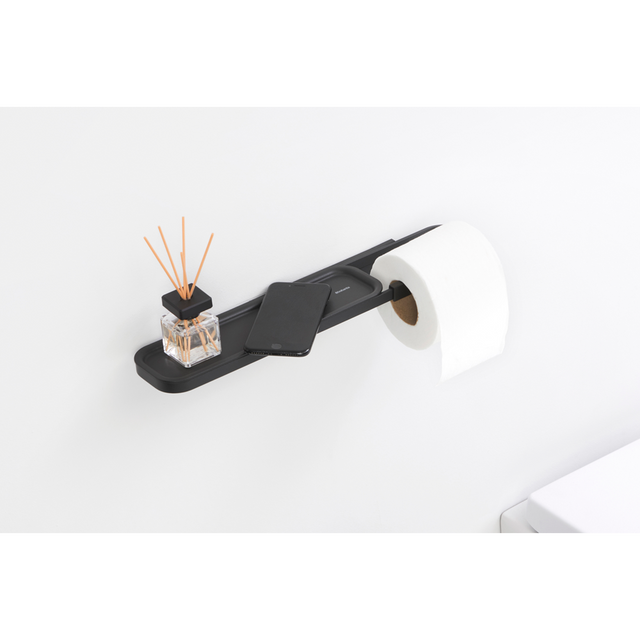 Porta Rollos con estante MindSet Mineral Infinite Grey