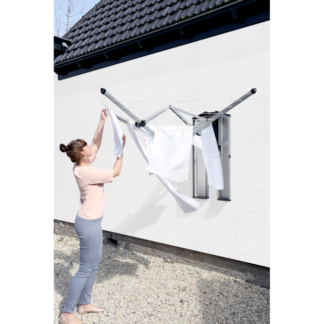 Tendedero Wallfix 24 Mt + caja protectora Metallic Grey