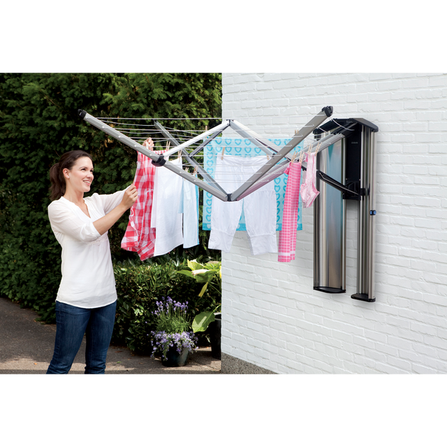 Tendedero Wallfix 24 Mt + caja protectora Metallic Grey