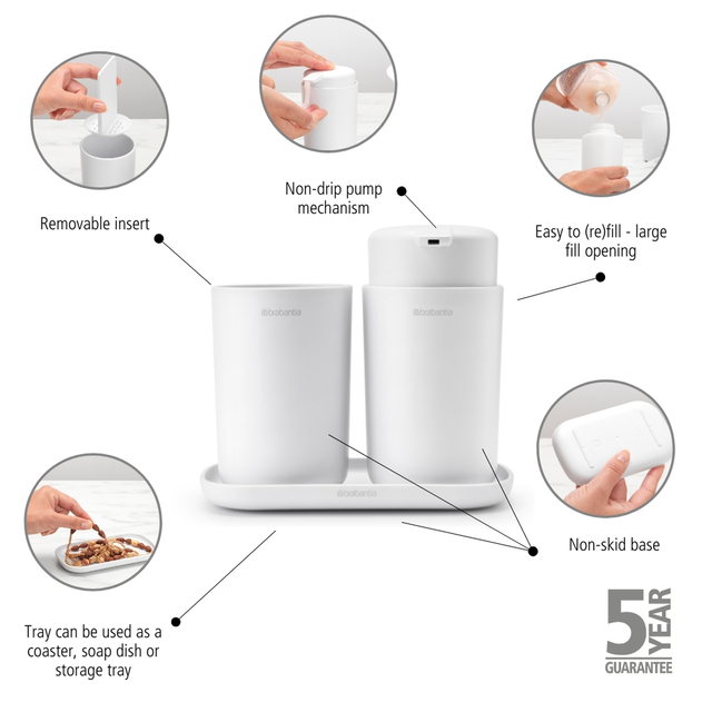 Set de accesorios para el baño ReNew White