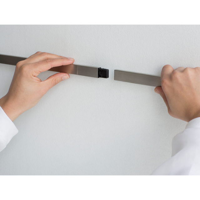 Barra pared 60 cm 7 ganchos Matt Steel