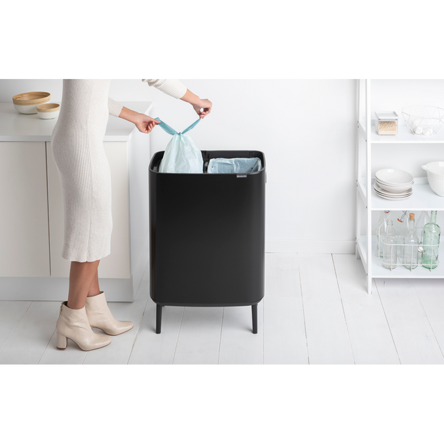 Basurero Bo Touch Hi 2 x 30 Lt Matt Black