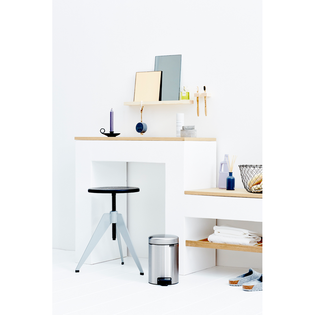 Basurero Pedal NewIcon 3 Lt Matt Steel Fingerprint Proof