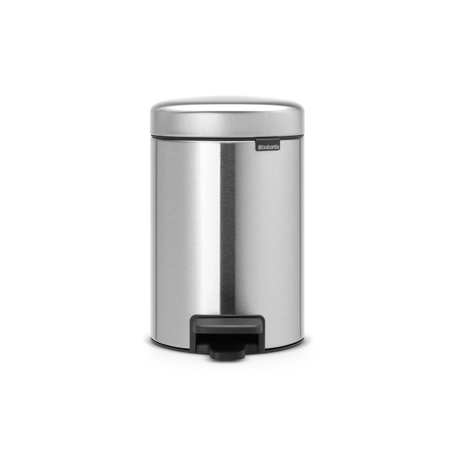 Basurero Pedal NewIcon 3 Lt Matt Steel Fingerprint Proof