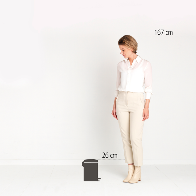 Basurero Pedal NewIcon 3 Lt Matt Steel Fingerprint Proof