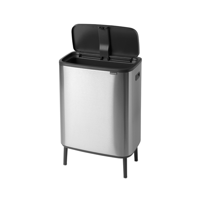 Basurero Bo Touch Hi 60 Lt Matt Steel Fingerprint Proof