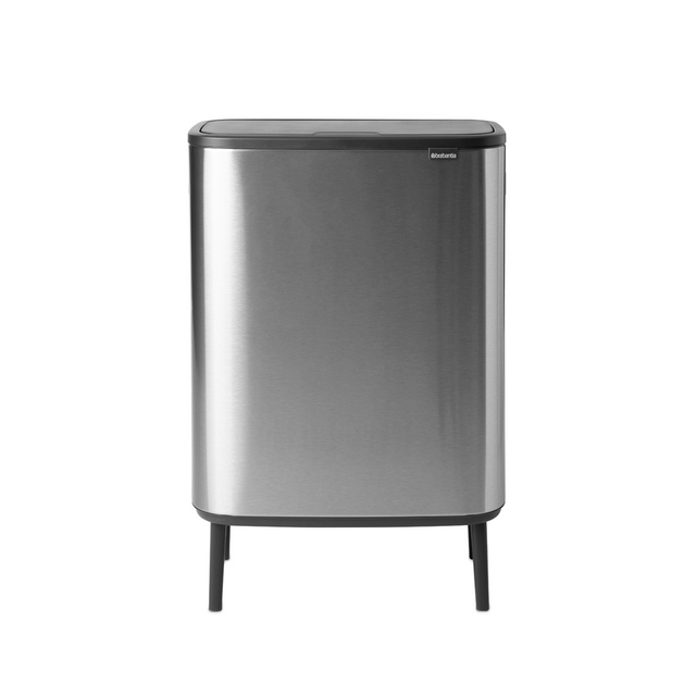 Basurero Bo Touch Hi 60 Lt Matt Steel Fingerprint Proof