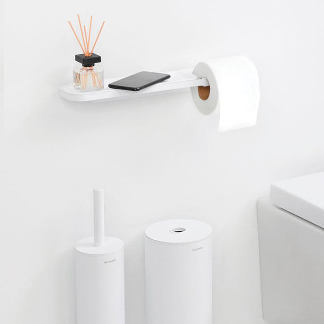 Portarrollos con estante MindSet White