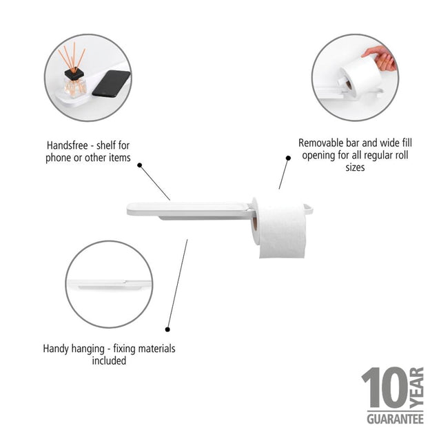 Portarrollos con estante MindSet White