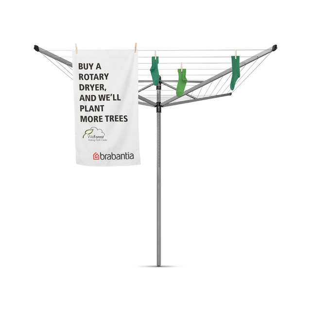 Tendedero paraguas rotatorio Lift-O-Matic 40 Mt + soporte jardín Metallic Grey