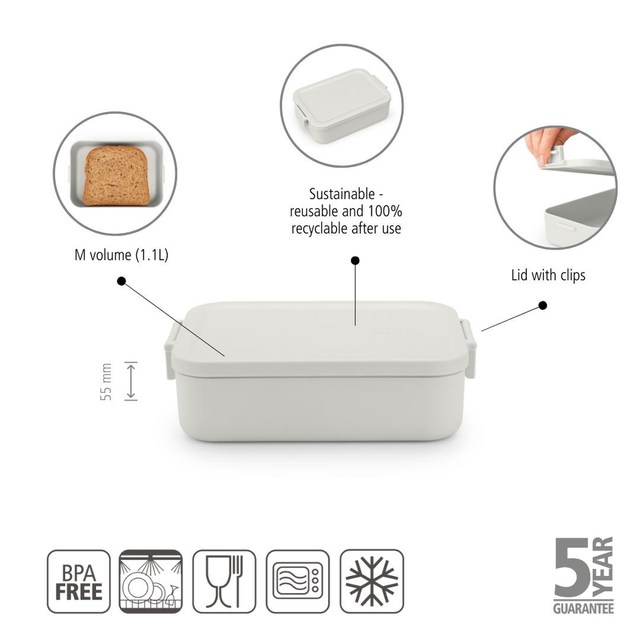 Pack Contenedores Almuerzo Mediano White