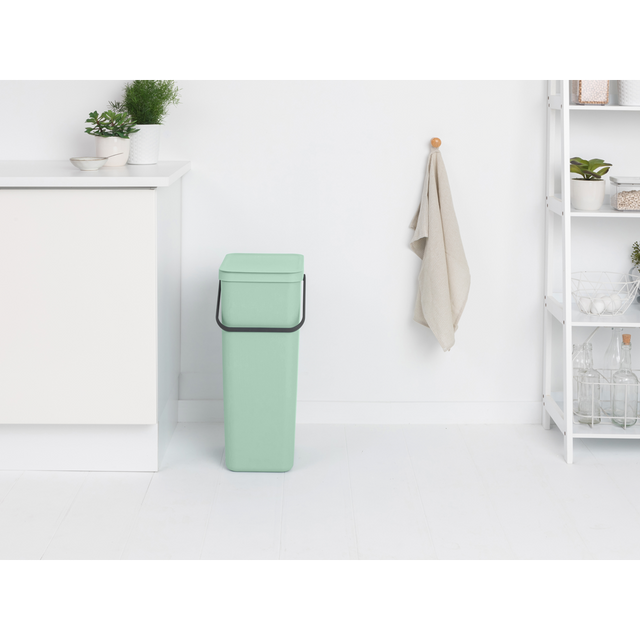Basurero Reciclaje Sort & Go 40 Lt Jade Green