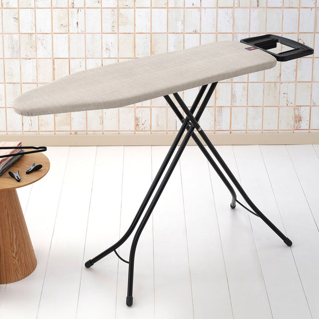 Tabla de planchar B, 124x38 cm, soporte sólido plancha vapor - Denim Grey
