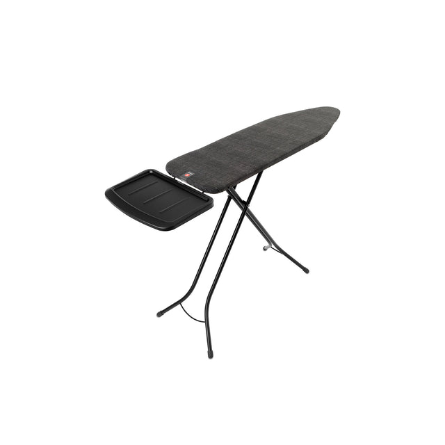 Tabla de planchar B, 124x38 cm, soporte sólido unidad de vapor - Denim Black