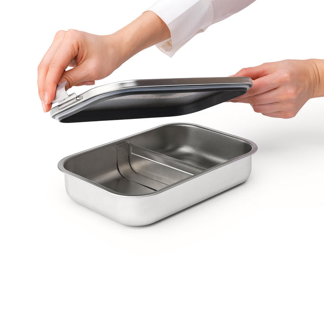 Contenedor para almuerzo Make & Take Bento grande acero inoxidable - Matt Steel