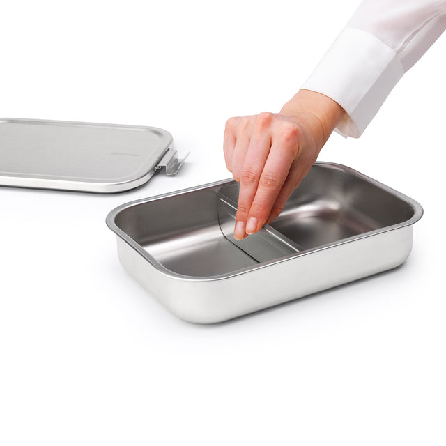 Contenedor para almuerzo Make & Take Bento grande acero inoxidable - Matt Steel