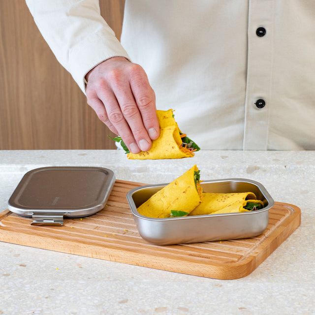 Contenedor para almuerzo Make & Take mediano acero inoxidable - Matt Steel