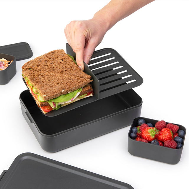 Contenedor para almuerzo Make & Take Bento Grande Dark Grey
