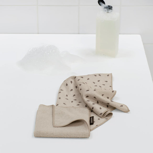 Set de 2 paños de Microfibra Sinkside 30x30 cm Beige