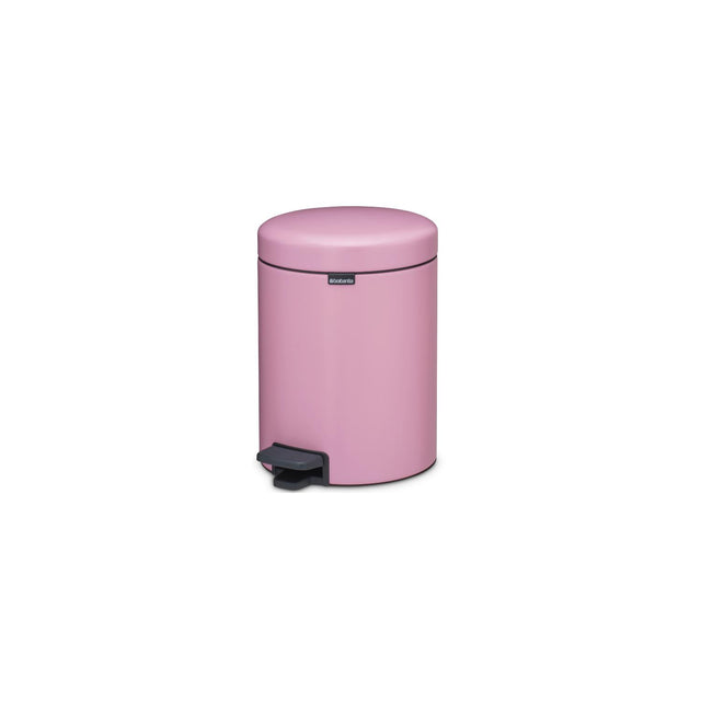 Basurero Pedal NewIcon 5 Lt Balde Plástico Rosado