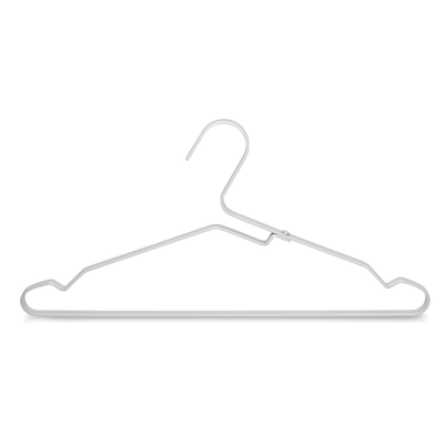 Set de 4 Colgadores de Ropa Aluminio Silver