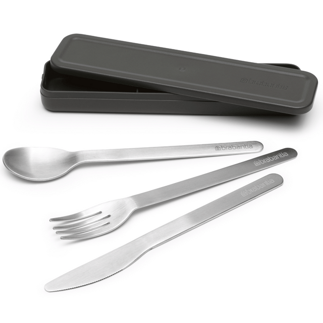 Set 3 Cubiertos Make & Take Dark Grey
