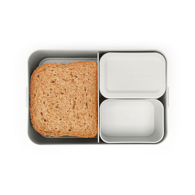 Contenedor para almuerzo Make & Take Bento Grande Light Grey