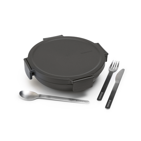 Pack Contenedores Almuerzo Mediano Dark Grey