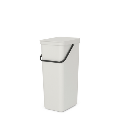 Basurero Reciclaje Sort & Go 40 Lt White