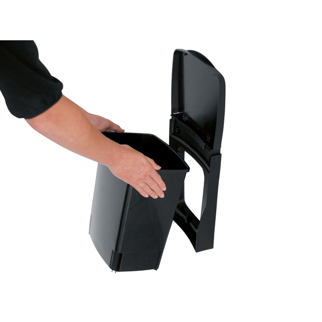 Basurero con soporte para puerta 10 Lt Black