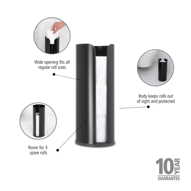 Dispensador de rollos de papel ReNew Matt Black