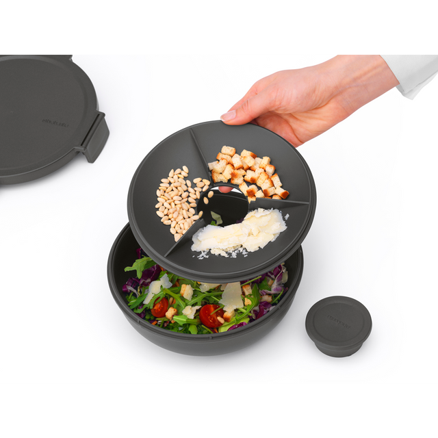 Bowl para ensalada Make & Take 1,3 Lt Dark Grey