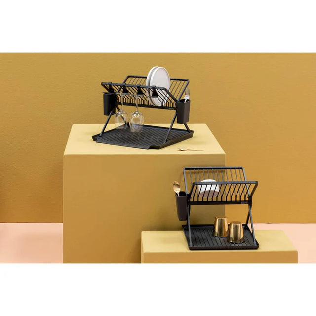 Secaplatos plegable grande SinkSide Dark Grey